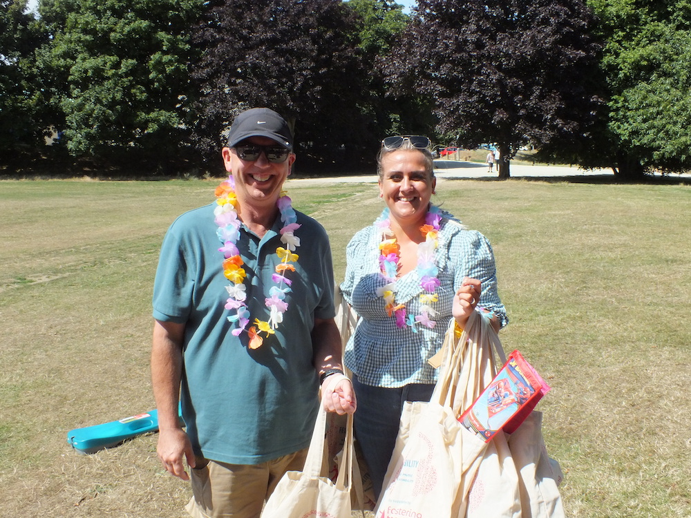 Rachael and Greg hand out the goody-bags!