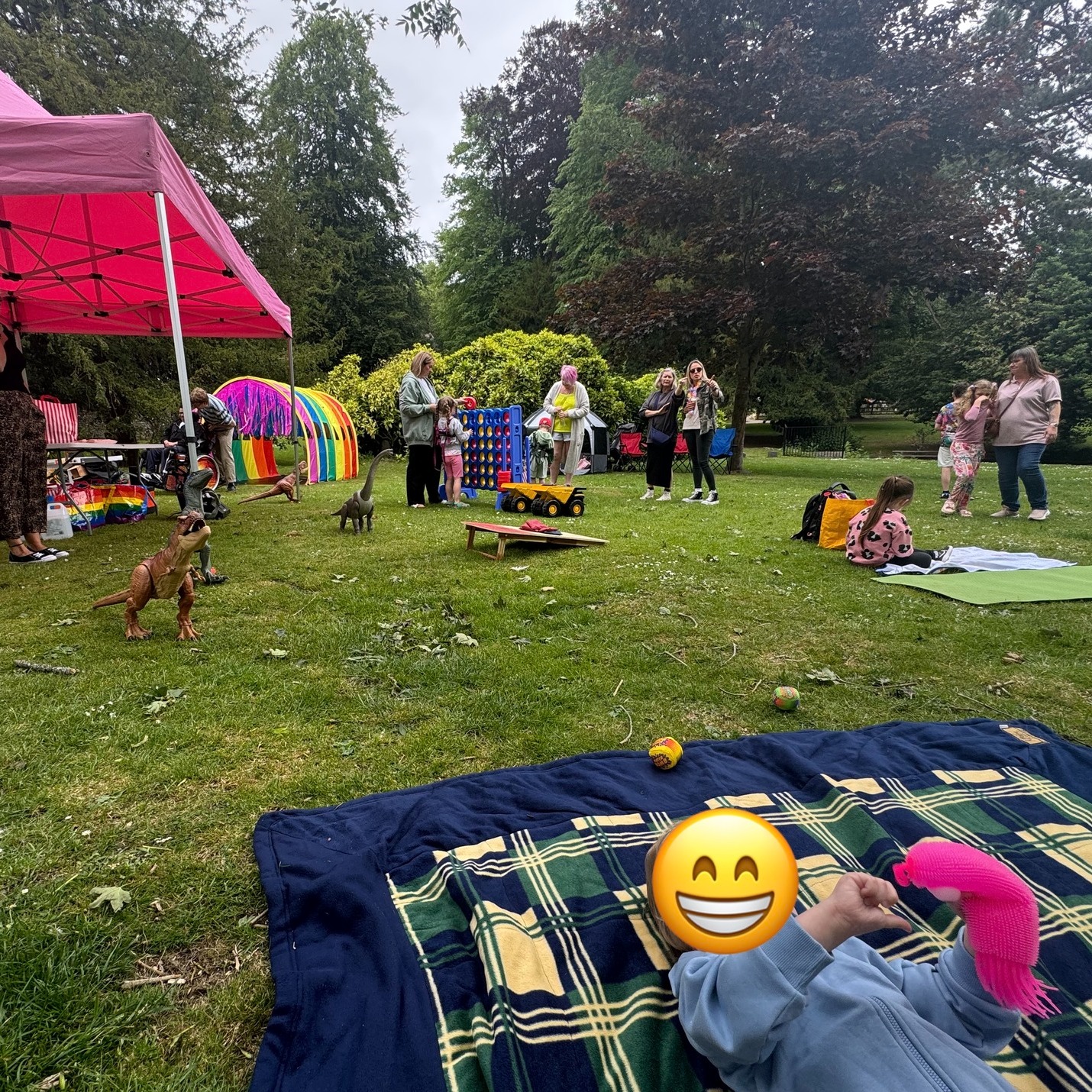 B enjoys a toy from his goody bag!