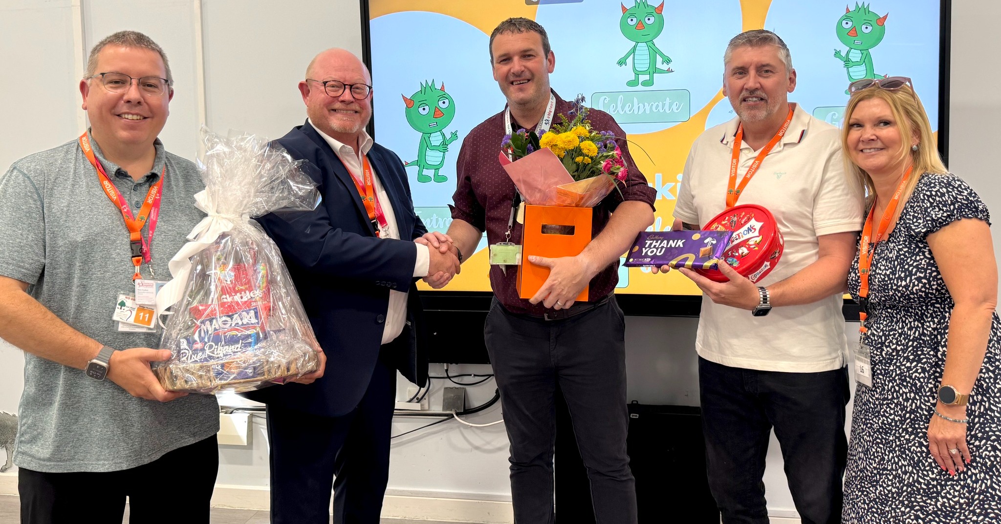 Surprise drop in at the end of term assembly!