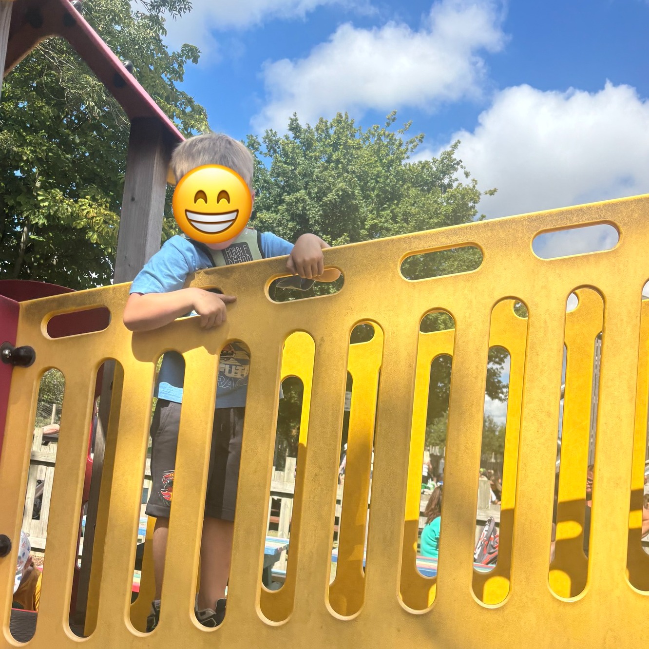 Enjoying the climbing frames