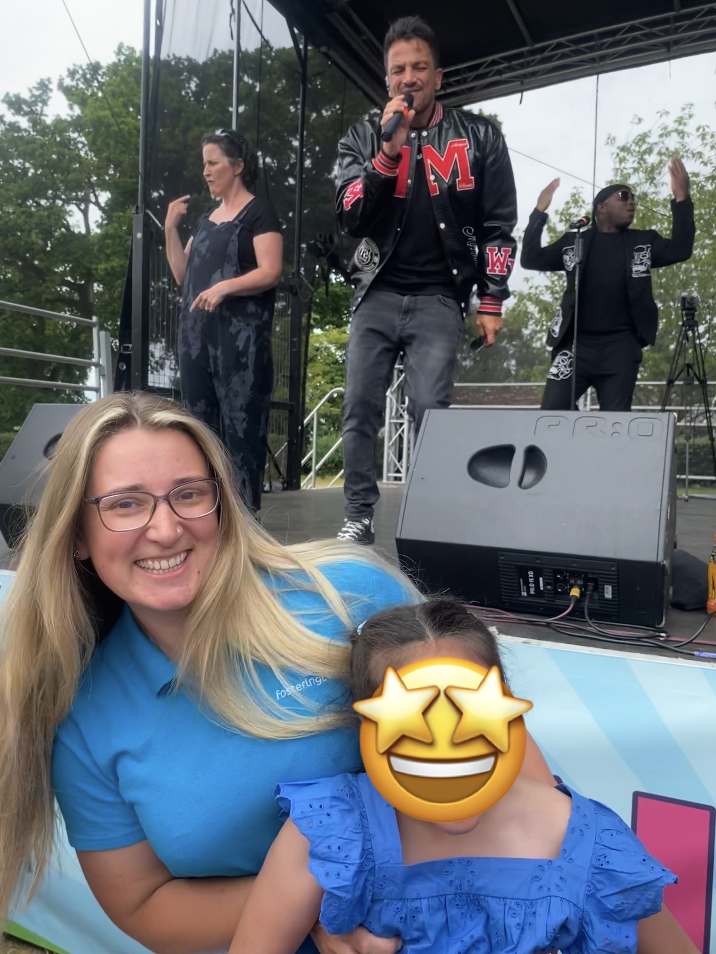 We got right up in front of the stage!