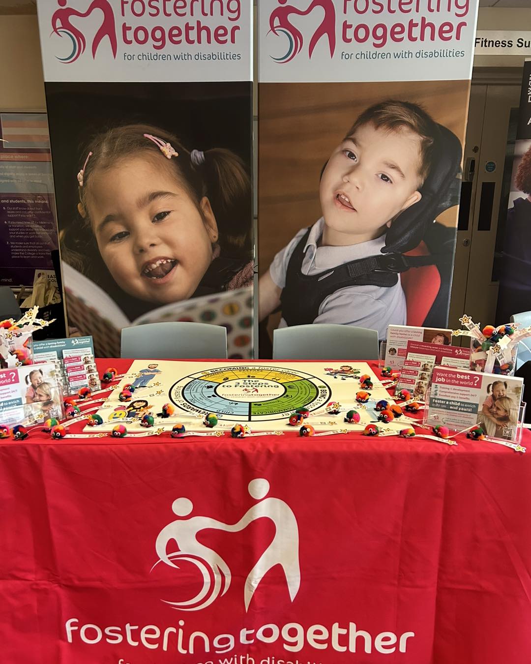 People met us at our bright-pink stand!