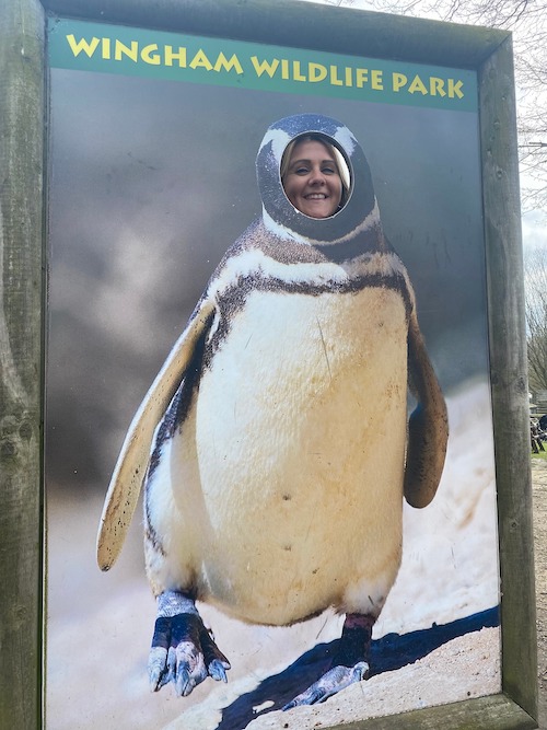 Rachael as a penguin!