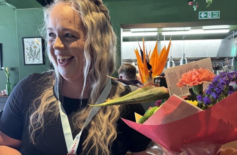 Amy C receives her award