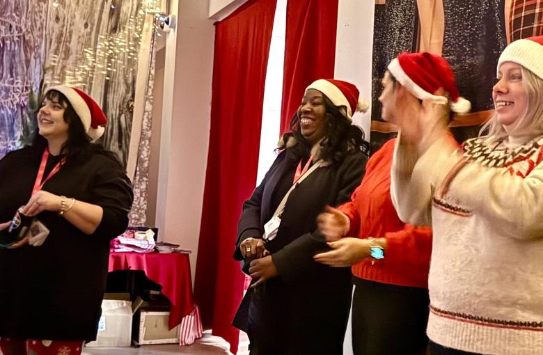 Celebrating at Skylark Christmas Grotto