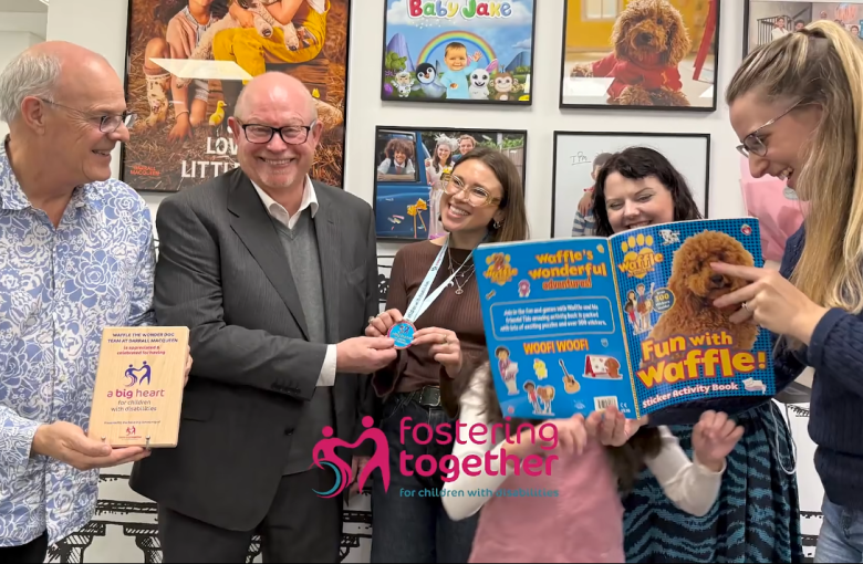 Presenting an Award to Lily