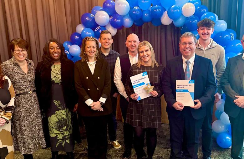 The staff team celebrating at the event